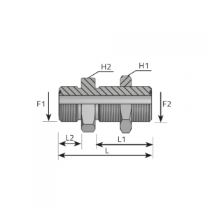 Straight bulkhead adapter male ORFS. (APPMO)